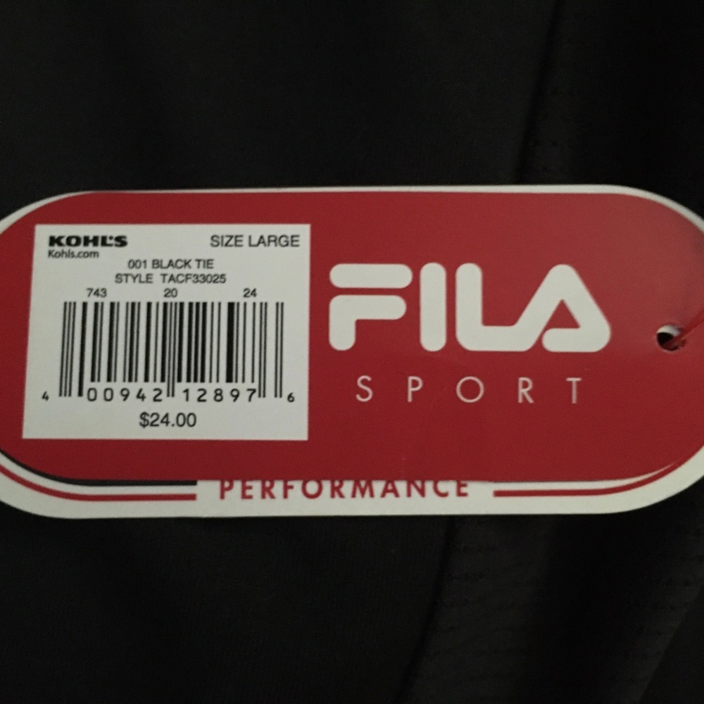Fila Women's Black Tee with Pink Logo - Picture 8 of 10
